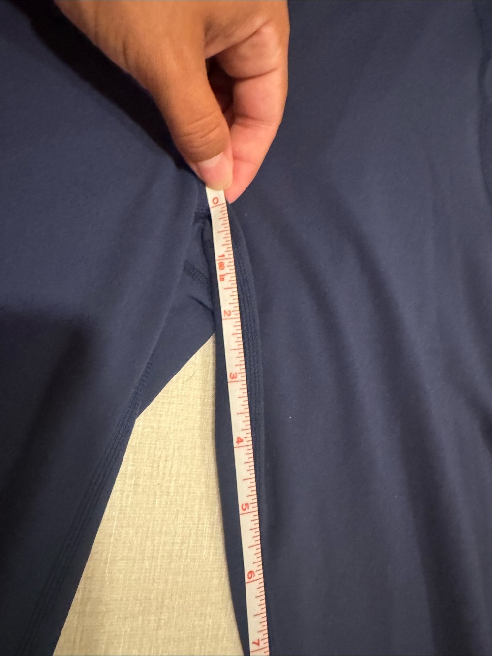 Fabletics PowerHold High Waisted Pocket Leggings Navy Blue Medium Yoga Gym - Picture 4 of 9